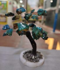 ADORNO ÁRBOL DE LA VIDA ALQUIMIA DIVINA - LA PIRITA ES SÍMBOLO DE TRANSFORMACIÓN Y LAS PIEDRAS, DEL EQUILIBRIO - 14.CM