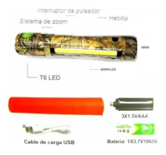 LENTERNA RECARGABLE/SUPER BRILLANTE-CAFINI