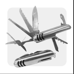 CUCHILLO MULTIUSO 21 EN 1 ACERO INOXIDABLE CON HERRAMIENTAS PLEGABLES Y DISEÑO TÁCTICO