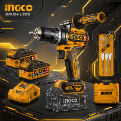 TALADRO PER BL INDUSTRIAL +2 BAT Y CARG +12 ACCE 20V/96NM INGCO