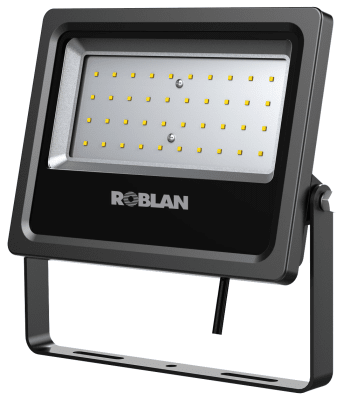 PROYECTOR LED ROBLAN 10W 6500K 1300Lm 12/24VDC IP65 NEGRO