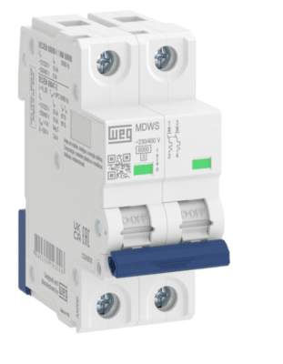 MINI INTERRUPTOR AUTOMATICO 2 POLOS 20A