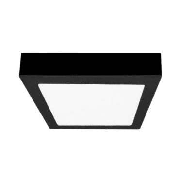 PANEL LED 12W SOBREPUESTO CUADRADO LUZ NEUTRA MARCO NEGRO