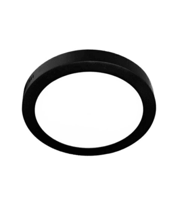 PANEL LED 12W SOBREPUESTO REDONDO LUZ NEUTRA MARCO NEGRO