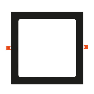 PANEL LED 18W EMBUTIDO CUADRADO LUZ CALIDA MARCO NEGRO1