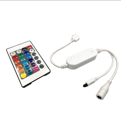 CONTROL DE MUSICA Y COLORES RGB, DE 24 TECLAS