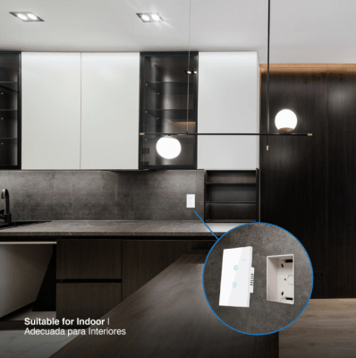 TECLA SMART DE MURO TACTIL COLOR BLANCO