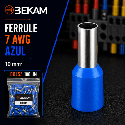 FERRUL AZUL DE 10MM 7AWG