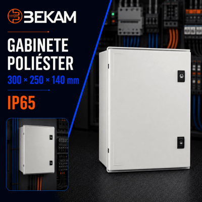 GABINETE POLIESTER 300X250X140MM IP65 IK10