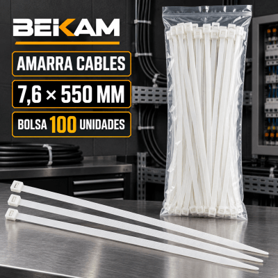 AMARRA CABLES BLANCO 550X7,6MM