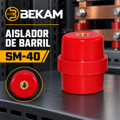 AISLADOR DE BARRIL SM-40 DE 40X40MM