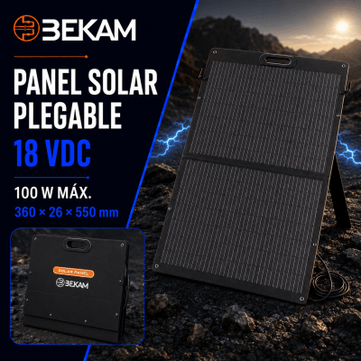 PANEL SOLAR PLEGABLE 18VDC 100W MAX