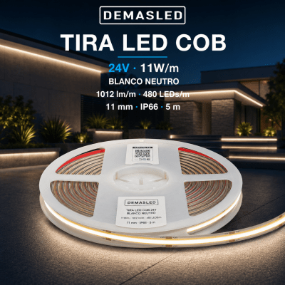 CINTA LED COB LUZ NEUTRA 24V 11W