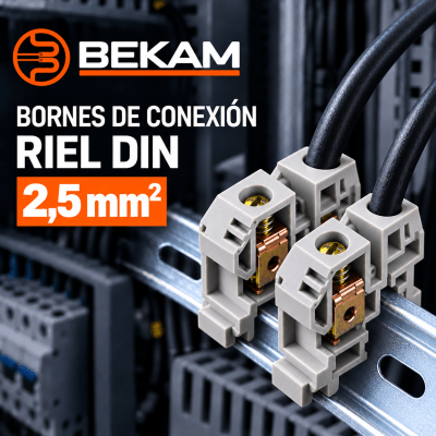 BORNES DE CONEXION RIEL DIN 2,5 MM2
