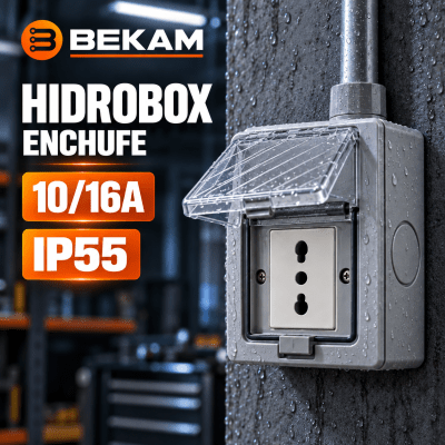 CAJA HIDROBOX CON ENCHUFE 10/16A IP55