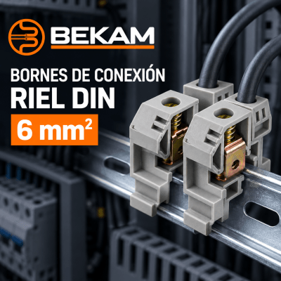 BORNE DE CONEXION RIEL DIN 6 MM21