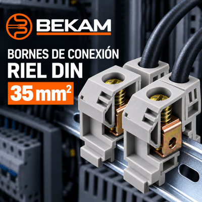 BORNES DE CONEXION RIEL DIN 35 MM2