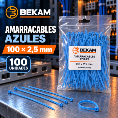 AMARRA CABLES AZUL 100X2,5MM