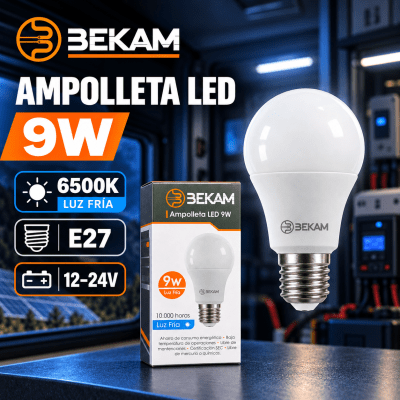 AMPOLLETA LED 9W E27 12-24V1