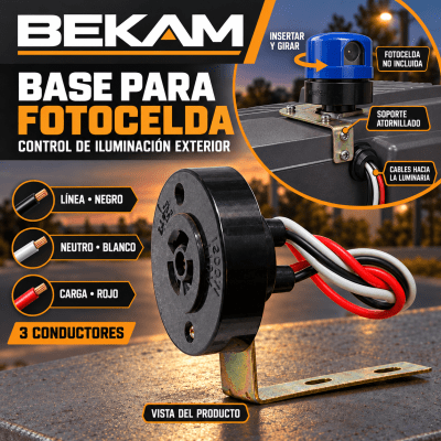 BASE PARA FOTOCELDA HASTA 10A 220V