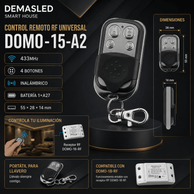 CONTROLADOR REMOTO UNIVERSAL RF 433MHZ