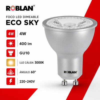 AMPOLLETA LED DIMEABLE CALIDA DE 4W