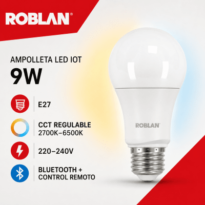 AMPOLLETA LED IOT 9W E27 REGULABLE
