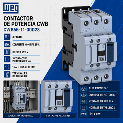 CONTACTOR CWB 3 POLOS 65A 220V
