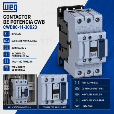 CONTACTOR CWB 3 POLOS 80A 220V1