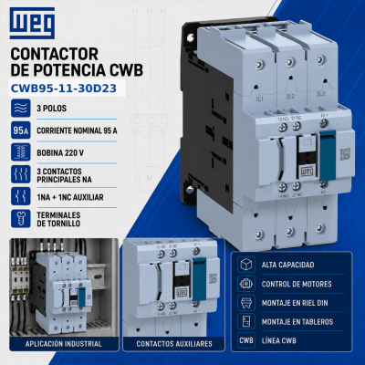 CONTACTOR CWB 3 POLOS 95A 220V