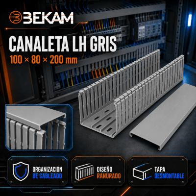 CANALETA LH 100X80X2000MM GRIS