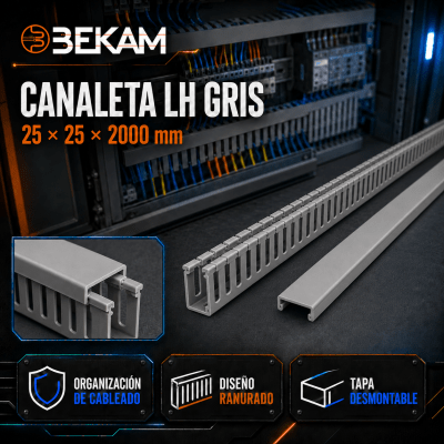 CANALETA LH 25X25X2000MM GRIS