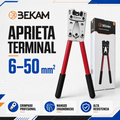 APRIETA TERMINAL MANUAL DE 6 A 50MM2