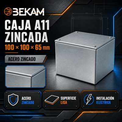 CAJA METALICA ZINCADA100X100X65