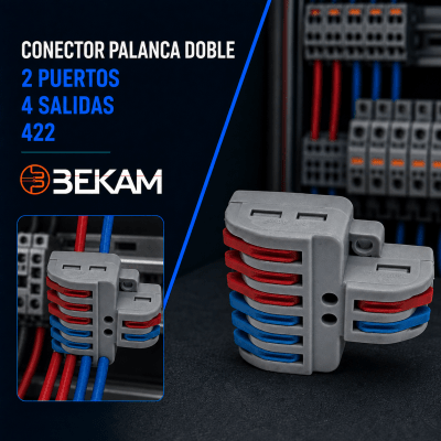 CONECTOR UNION 2 ENTRADAS 4 SALIDAS EN PARALELO