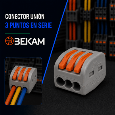 CONECTOR UNION 3 PUNTOS EN SERIE