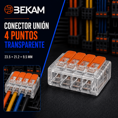 CONECTOR UNION 4 PUNTOS TRANSPARENTE1