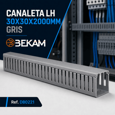CANALETA LH 30X30X2000MM GRIS