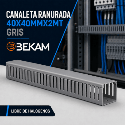 CANALETA LH 40X40X2000MM GRIS