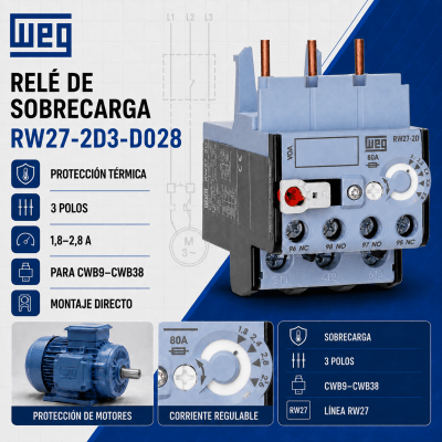 RELE TERMICO DE SOBRECARGA CWB 1,8-2,8A1