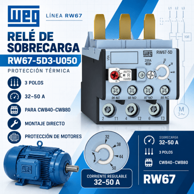 RELE TERMICO DE SOBRECARGA 32-50A CWB1