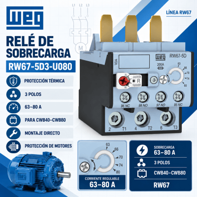 RELE TERMICO DE SOBRECARGA CWB 63-80A1