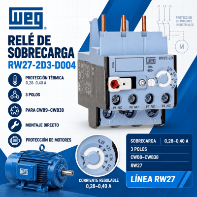 RELE TERMICO DE SOBRECARGA 0,28-0,43A CWB1