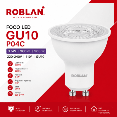 FOCO LED CALIDO 3.5W 220-240V1