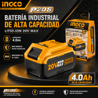 BATERIA INDUSTRIAL DE LITIO-ION DE 20V