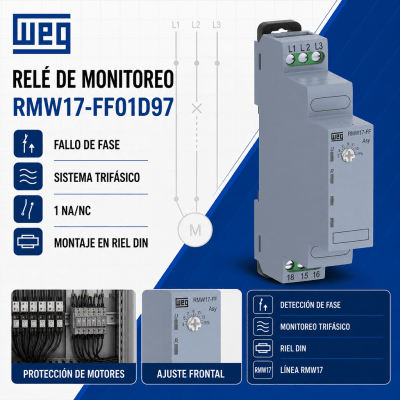 RELE DE MONITOREO FALTA DE FASE 380VCA