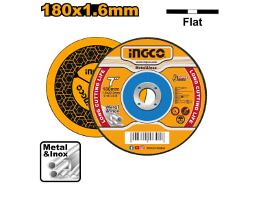 DISCO CORTE PLANO PARA METAL E INOX 180X1,6X22MM 7