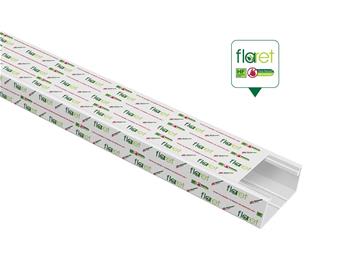 BANDEJA PLASTICA CON TAPA 100X50MM 2MTS LIBRE DE HALOGENO BLANCA