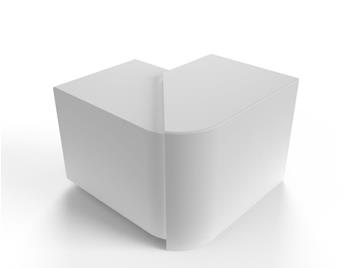 CURVA VERTICAL EXTERIOR 100X50MM BLANCA LIBRE HALOGENO