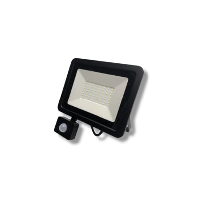 PROYECTOR LED BEKAM 50W 6500K IP65 NEGRO C/SENSOR